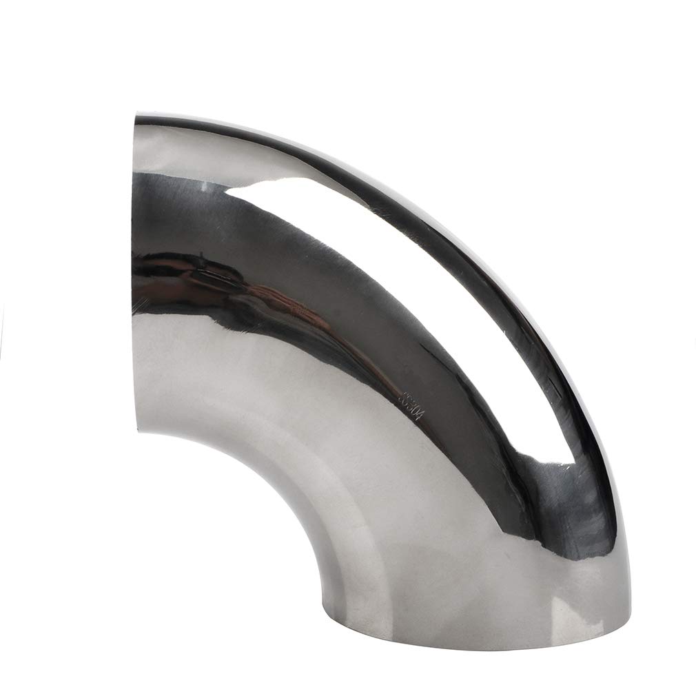 Codo de tubo de escape de acero inoxidable de 1.5 “Codo de curva de mandril de 90  – espesor 16GA.065” Material de pared Tubo de escape SS304 para