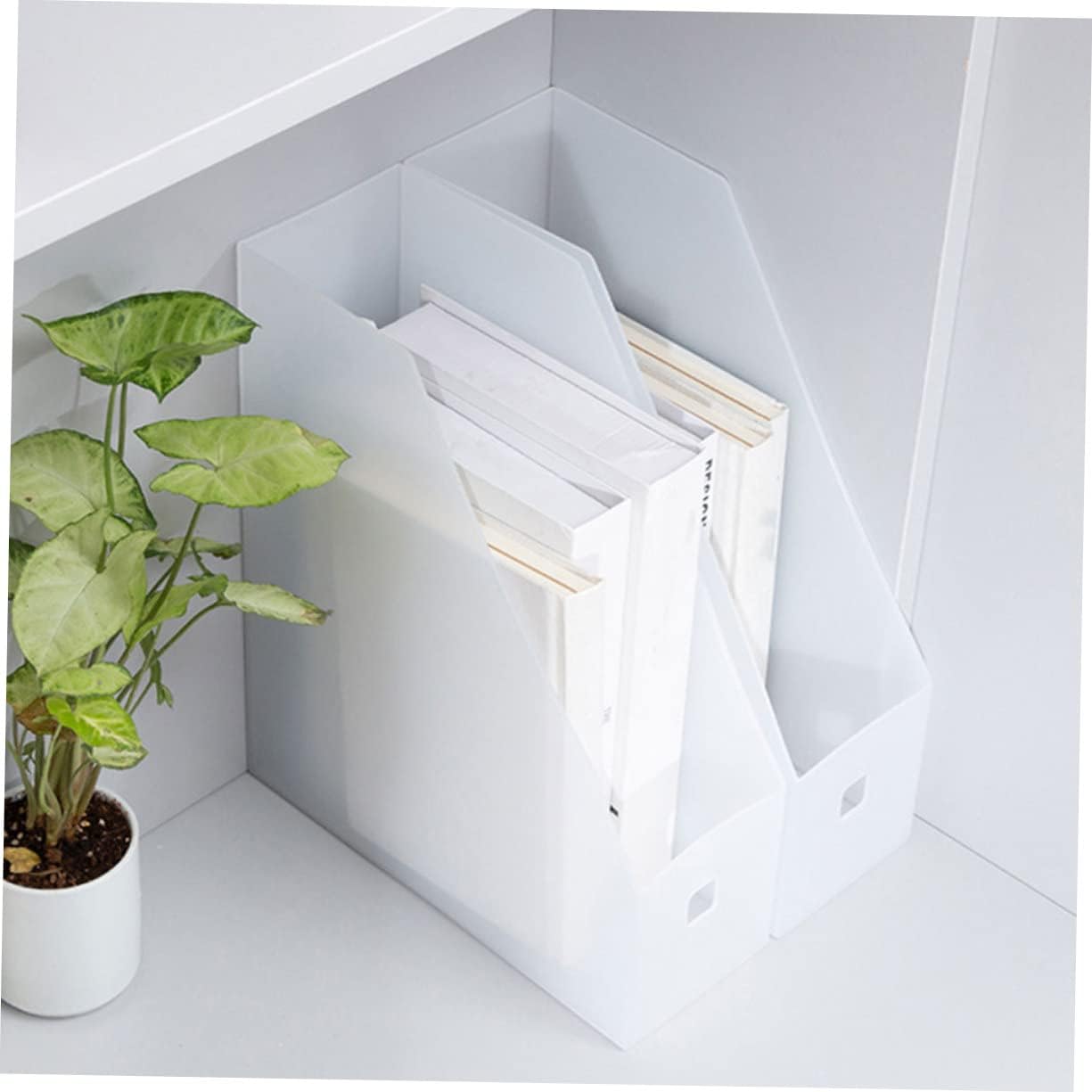 Ciieeo Estante de almacenamiento de archivos de escritorio, almacenamiento de cuadernos, organizador de archivos de oficina, soporte de revista,