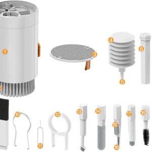 Kit de limpieza de cámara 20 en 1, pequeños accesorios multiherramienta con plumero de computadora, removedor de teclas de teclado, aerosol al Kit de limpieza de cámara 20 en 1, pequeños accesorios multiherramienta con plumero de computadora, removedor de teclas de teclado, aerosol al