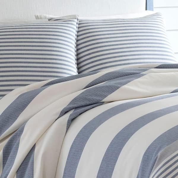 Nautica Home  Fairwater Collection  100% algodón inspirado en el Mediterráneo, funda de edredón a juego, juego de cama de 2 piezas, individual, azul