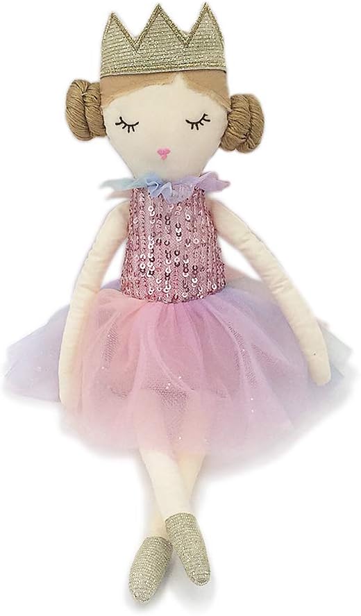 MON AMI Magali Rainbow Princess  Muñeca de peluche suave y elegante de 15 pulgadas, uso como juguete o decoración de habitación, gran regalo para