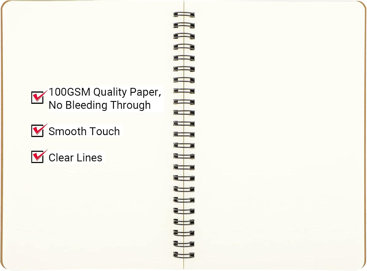 EUSOAR – Cuaderno en espiral de tapa dura, tamaño A5, paquete de 3 cuadernos de 5.5 x 8.3 pulgadas, cuaderno de bocetos en espiral de papel de