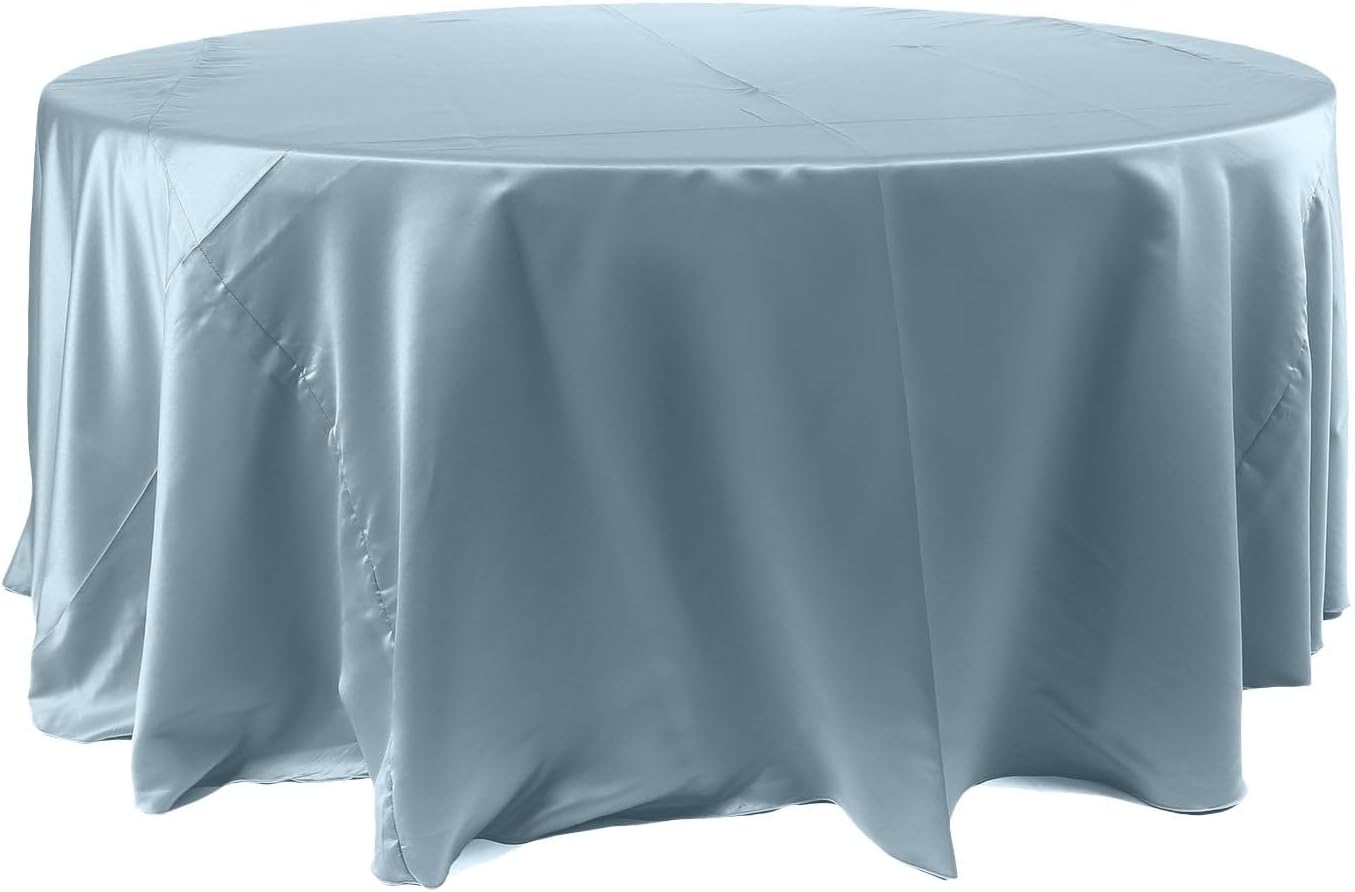 Efavormart – Mantel redondo de satén de 120 pulgadas para cocina, comedor, catering, boda, fiesta de cumpleaños, eventos