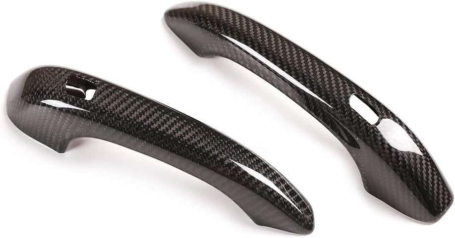 100% fibra de carbono real manija de puerta de coche cubierta ajuste 2 piezas para Porsche 718 911 2016-2020 Auto Exterior Accesorios (con agujeros)