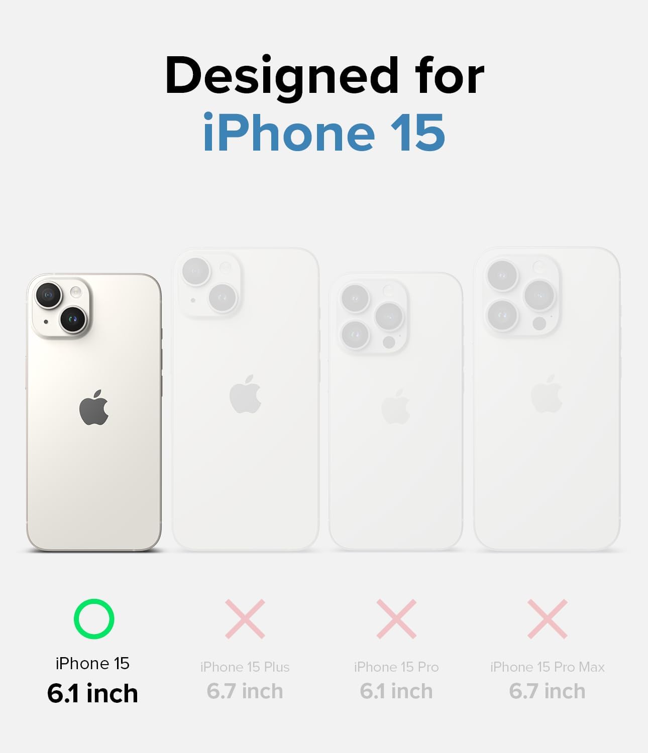 Ringke Onyx Se siente bien en la mano Funda compatible con iPhone 15, tecnología antihuellas, antideslizante, agarre mejorado, a prueba de manchas,