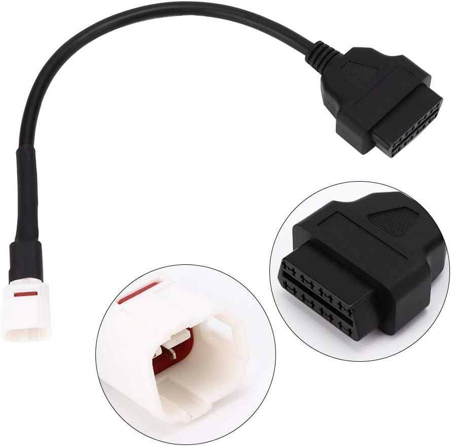 Cable de escáner de motocicleta, cable de diagnóstico de 4 pines a Obd2, cable de diagnóstico de escáner de motocicleta, cable de diagnóstico de