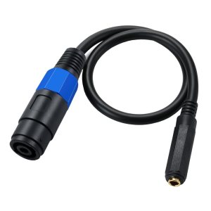 Cable de altavoz Speakon de 1.6 ft, calibre 22 (AWG), Speakon hembra a 14 de pulgada 0.250 in hembra TS mono enchufe adaptador convertidor cable de Cable de altavoz Speakon de 1.6 ft, calibre 22 (AWG), Speakon hembra a 14 de pulgada 0.250 in hembra TS mono enchufe adaptador convertidor cable de