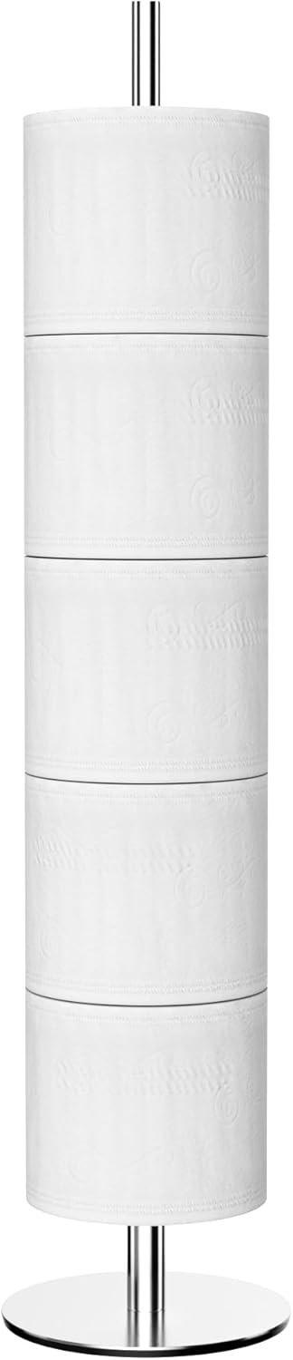 Soporte de papel higiénico de níquel cepillado para almacenamiento de papel higiénico de baño, soporte de papel higiénico independiente de acero