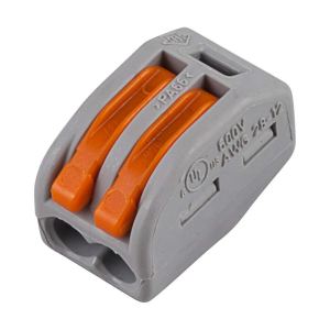 Wago 222-412 – Borna de conducción compacta, 2 conductores con palancas de accionamiento Wago 222-412 – Borna de conducción compacta, 2 conductores con palancas de accionamiento