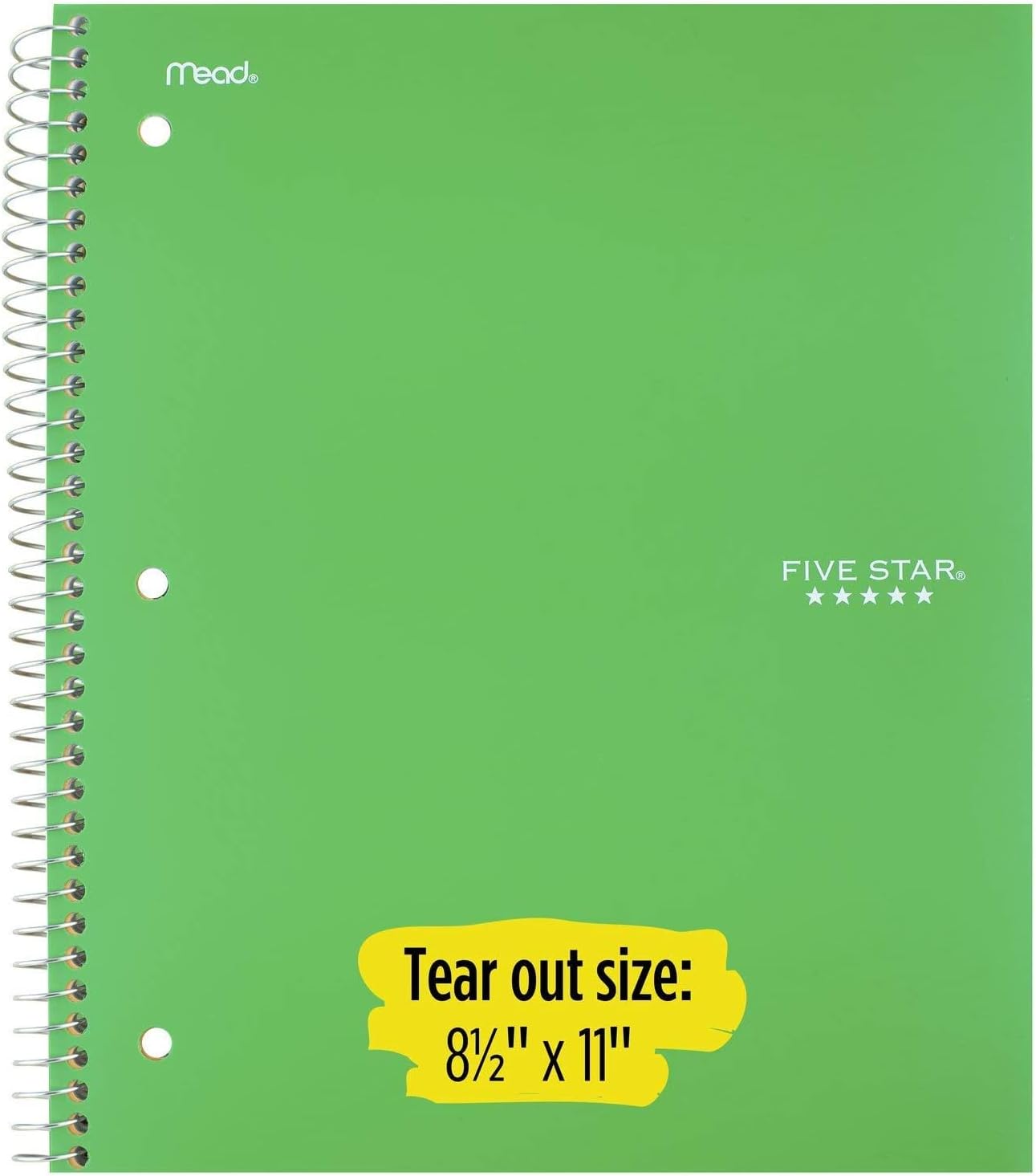 Five Star – Cuaderno de espiral, de hoja rayada para la universidad