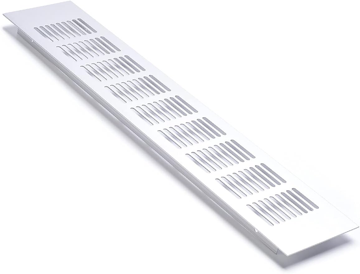 Bettomshin Rejilla de ventilación cuadrada de aleación de aluminio de 15.75 x 3.15 pulgadas (largo x ancho), rejilla de ventilación cuadrada de