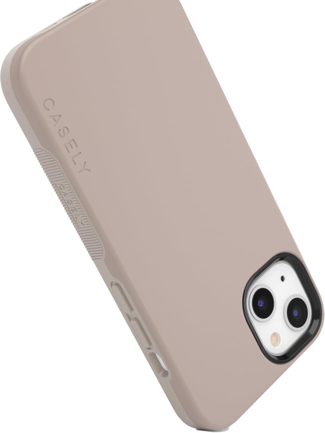 Casely Funda para iPhone 14  Taupe on Nude  Crema estética beige sólido neutro  Compatible con MagSafe