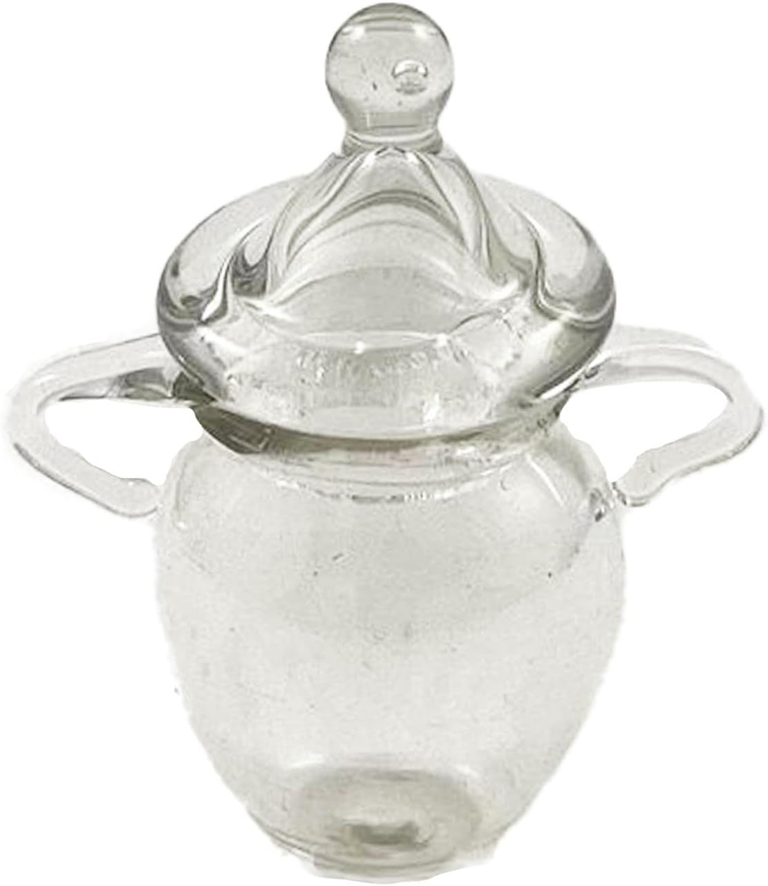 Tarro de cristal para casa de muñecas con tapa, accesorio de cocina en miniatura para tienda de alimentos a escala 112