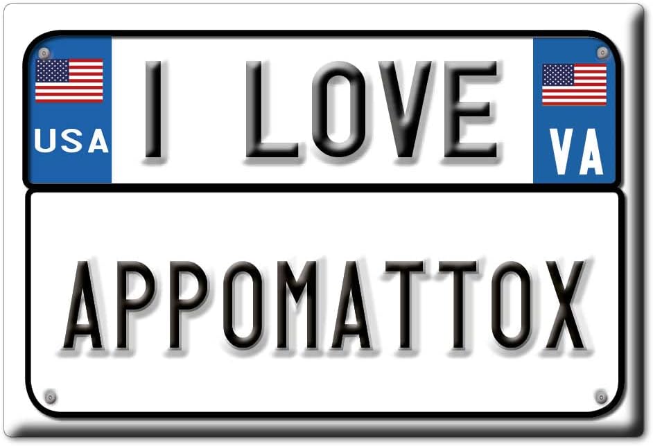 APPOMATTOX IMÁN FRIGORÍFICO VIRGINIA (VA) IMANES USA SOUVENIR I LOVE GIFT (Var. TARGA)
