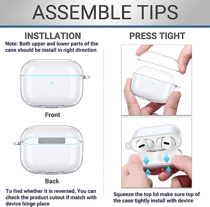 LRK Funda transparente compatible con Apple AirPods 3, no amarillenta soporta carga inalámbrica, material de TPU suave, portectivo y a prueba de