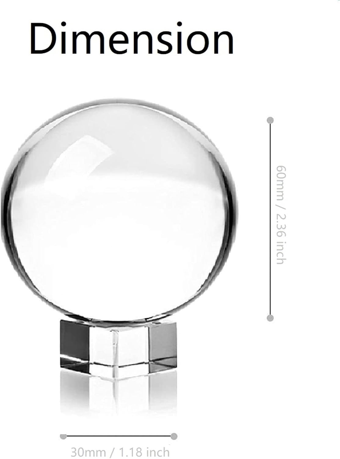 Bola de cristal K9, bola de cristal para fotografía con soporte y bolsa, bola de atrapasoles de cristal K9 con bolsa de microfibra, accesorio