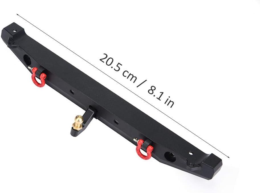Parachoques trasero de automóvil RC Crawler, parachoques trasero de aluminio RC con luces LED para T R X4 Scx10Ii 90046 pieza de automóvil para