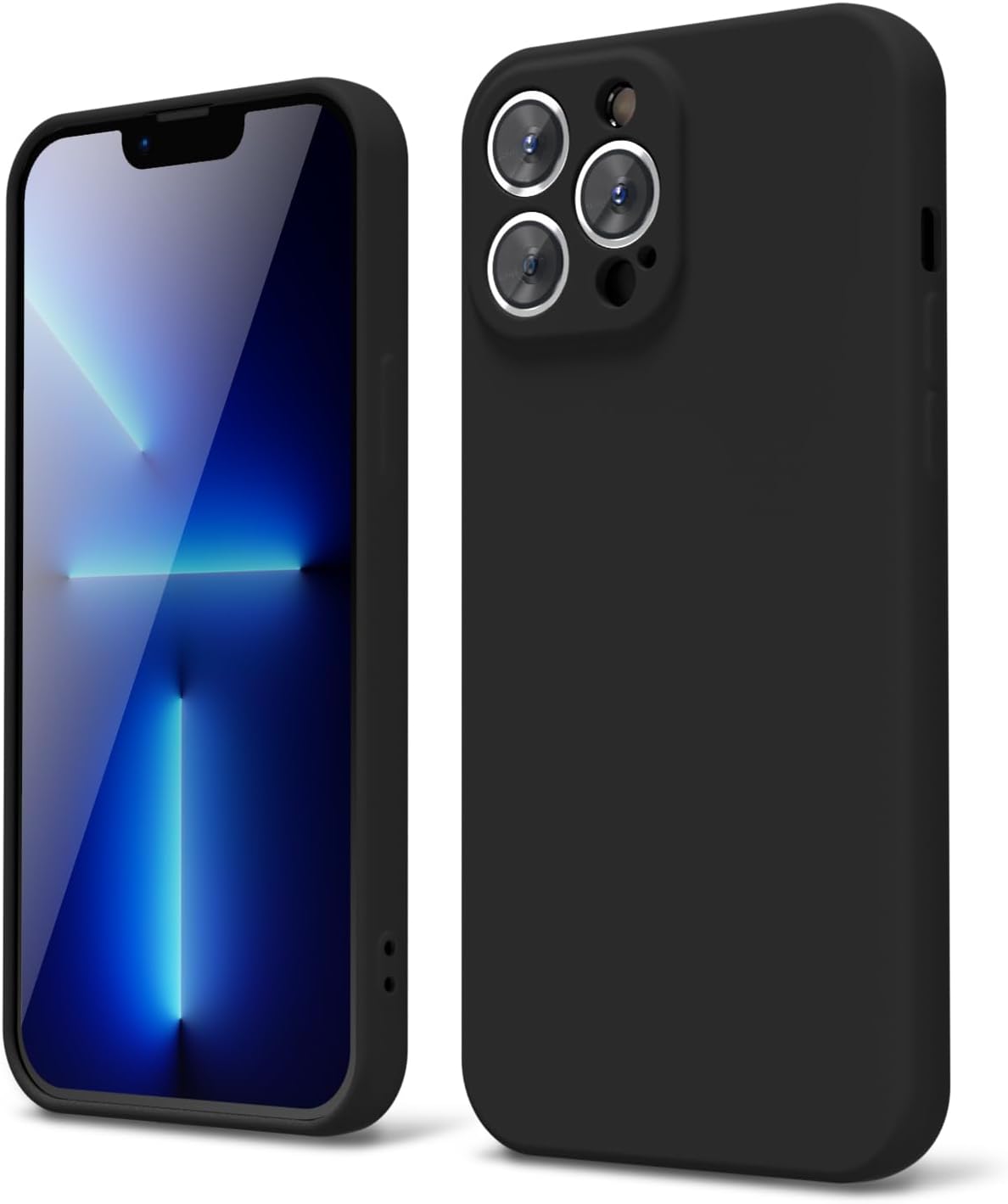 Oaxkco – Funda de silicona para iPhone 13 Pro Max con protector de pantalla, para mujeres y niñas, bonita funda protectora con funda de cámara,