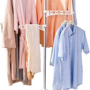 BAOYOUNI Estante plegable para secado de ropa, trípode plegable, colgador de abrigos, estante de almacenamiento de ropa, organizador portátil de BAOYOUNI Estante plegable para secado de ropa, trípode plegable, colgador de abrigos, estante de almacenamiento de ropa, organizador portátil de