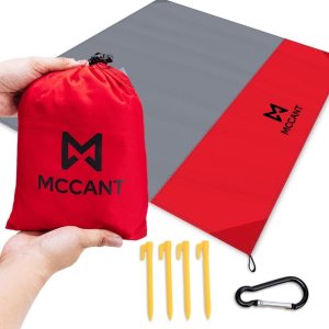 MCCANT Manta de bolsillo para playa, 84 x 84 pulgadas, manta de playa de nailon extrasuave sin arena, manta de picnic impermeable con 4 estacas y MCCANT Manta de bolsillo para playa, 84 x 84 pulgadas, manta de playa de nailon extrasuave sin arena, manta de picnic impermeable con 4 estacas y