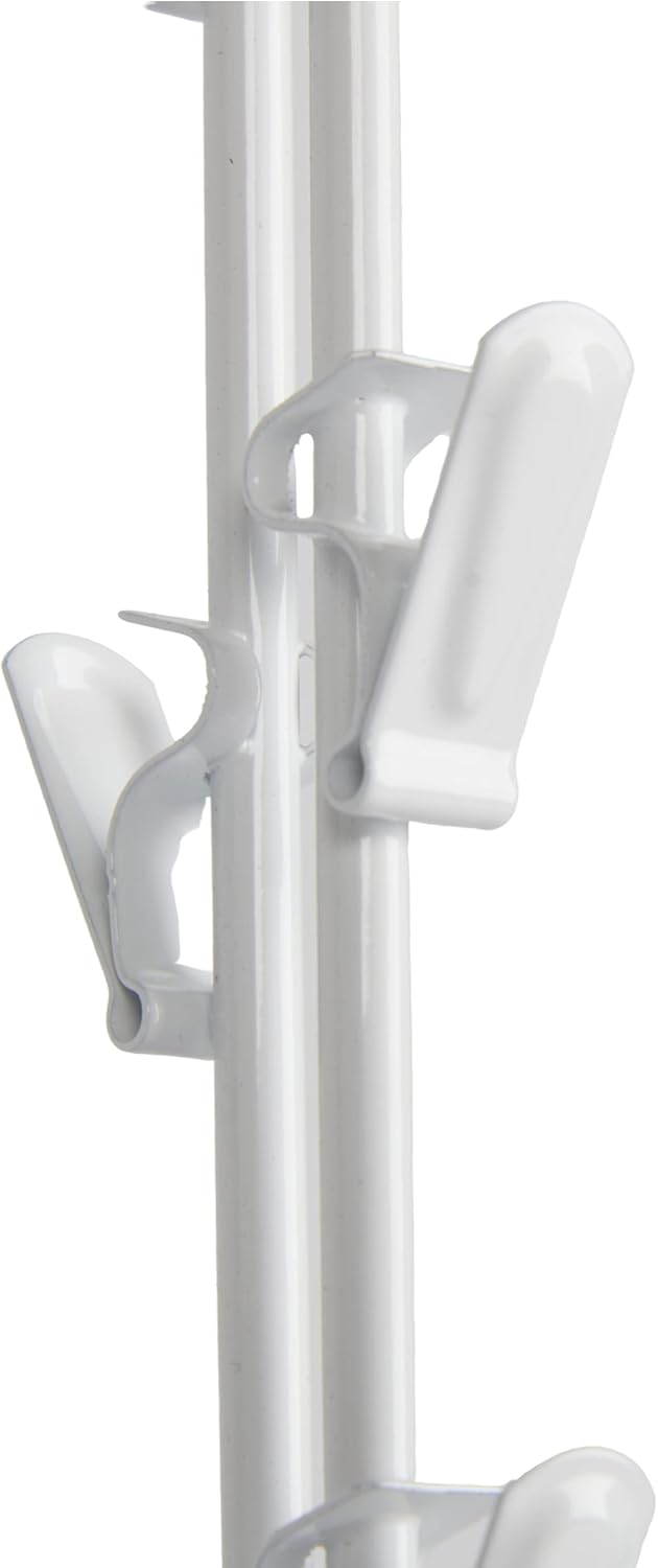 Estante de encimera blanco con clip de resorte – 32 clips – (9 pulgadas de ancho x 10 pulgadas de profundidad x 24 pulgadas de alto) – Perfecto para