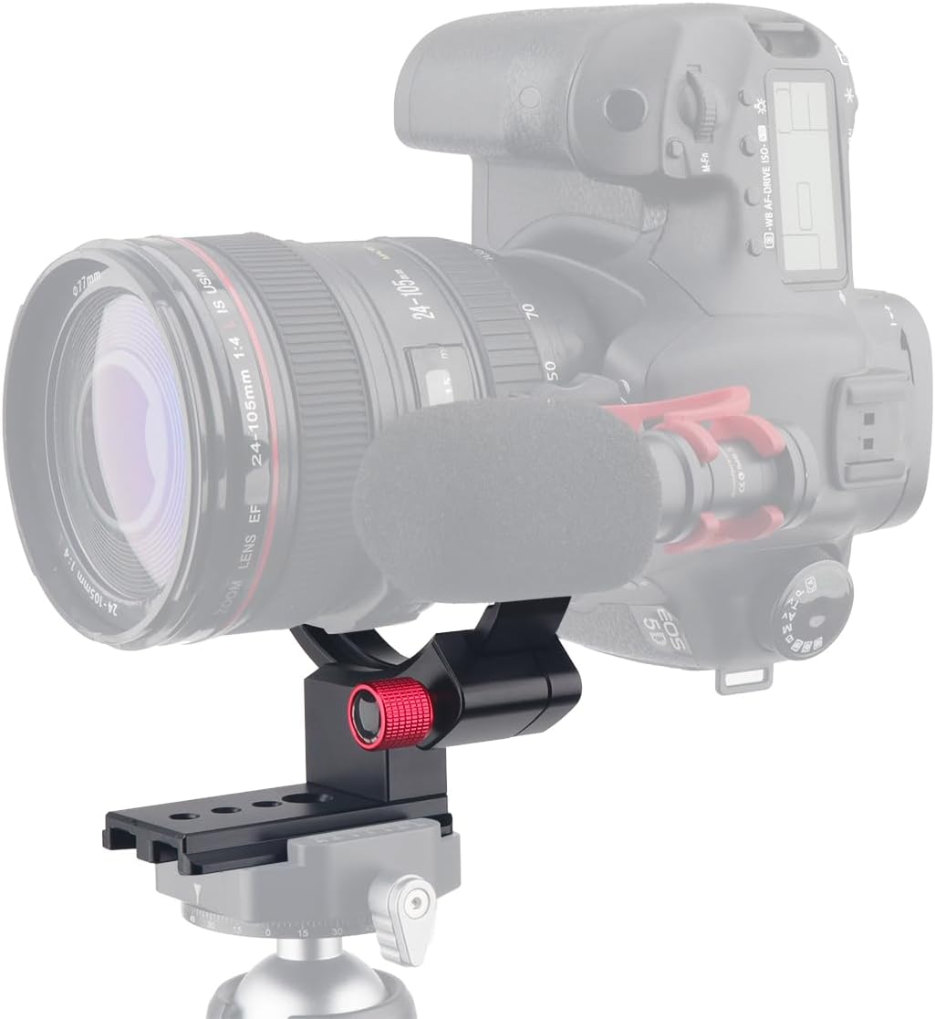 Placa giratoria de montaje de collar horizontal a vertical soporte C para cámaras DSLR, más rápido que el soporte L, para trípodes tipo Arca, 14″ y