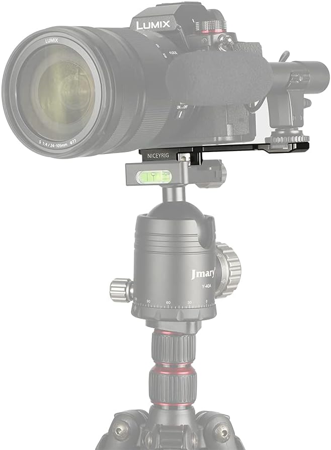 NICEYRIG Barra de extensión de zapata fría con placa de liberación rápida para cola de milano Arca-Suiza, soporte de luz LED para micrófono Vlog