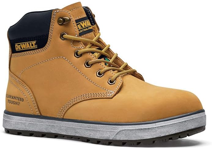 DEWALT Plasma – Botas de trabajo con punta de aluminio para hombre, parte superior de cuero, certificado CSA