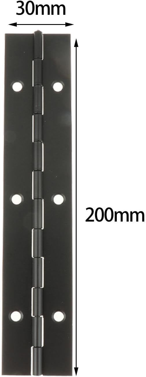figatia Bisagra de piano de acero inoxidable con agujeros, bisagras para muebles, bisagra continua para puerta, carpintería, ventana, barco,