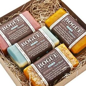 BOGUE Goat Milk Soap-N12 Chefs Blend N18 Surf Rider N19 Yoga Blend & N28 Trailblazer-BESPOKE 4xBar Giftset Box BOGUE Goat Milk Soap-N12 Chefs Blend N18 Surf Rider N19 Yoga Blend & N28 Trailblazer-BESPOKE 4xBar Giftset Box