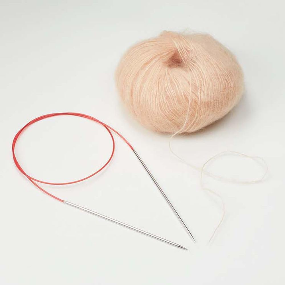 Addi Turbo Lace – Agujas circulares para tejer, bronce blanco, 47.2 in, 0.128 in