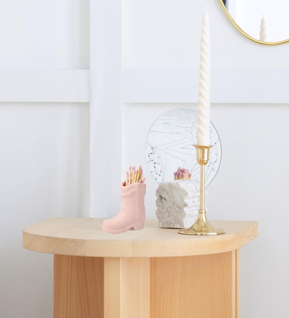 Soporte para botas de vaquero, bonito soporte de cerámica para botas con golpeador, bonito soporte para botas de vaquero, accesorio de decoración de