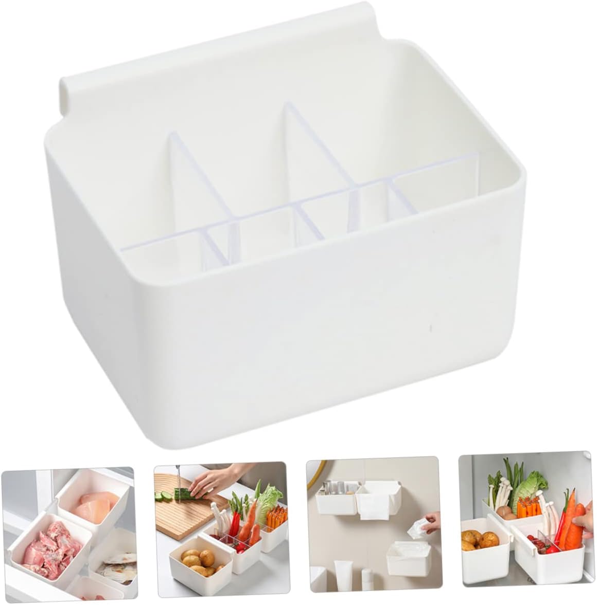 Organizador de caja para nevera, organizador de puerta de refrigerador, estante de almacenamiento de cocina, organizador y almacenamiento de tamaño