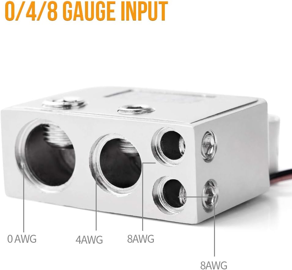 Conectores de terminal de batería de automóvil con voltímetro  048 AWG positivo negativo abrazadera de poste de batería y cuñas para automóvil,