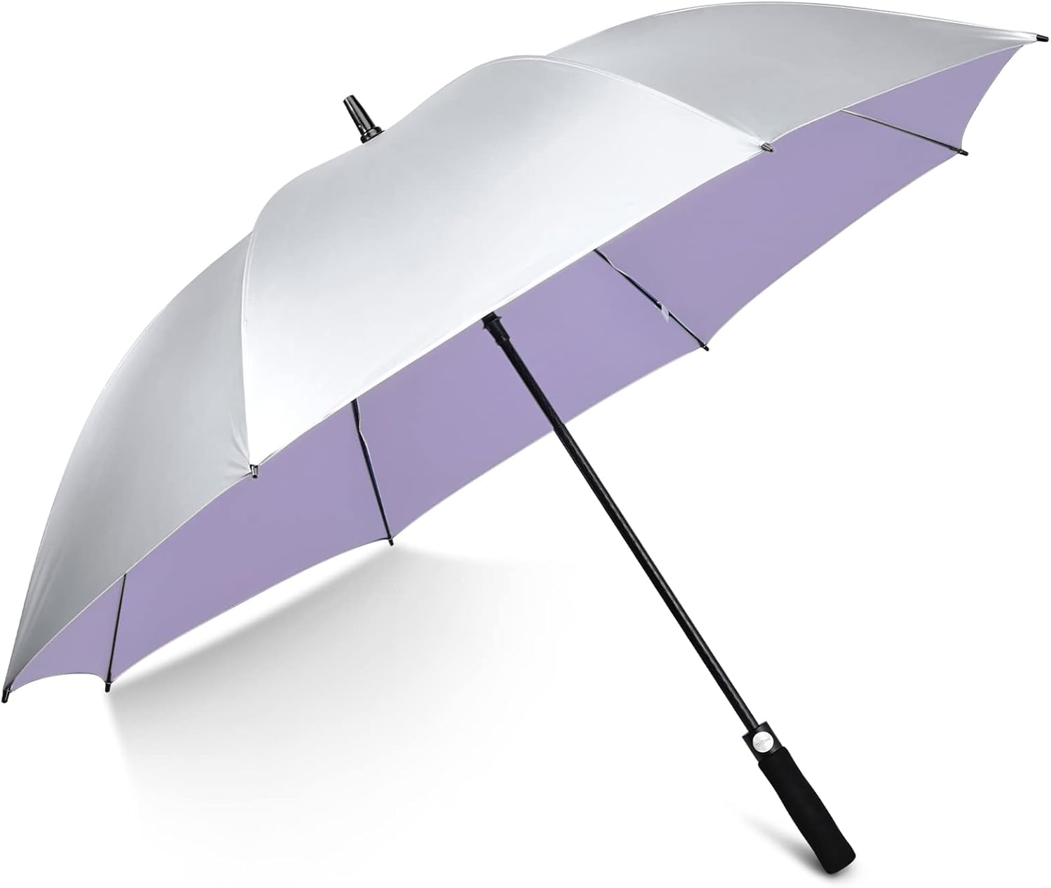G4Free Paraguas de golf con protección UV a prueba de viento de 5462 pulgadas, extra grande, recubierto de plata, apertura automática, paraguas largo