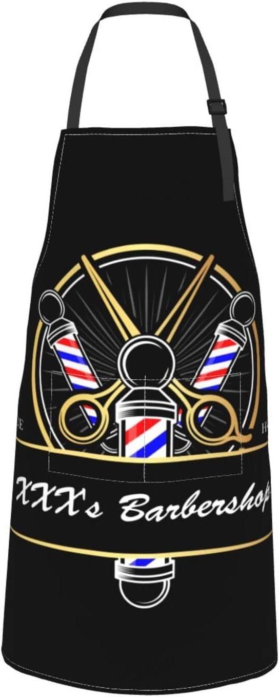 Delantal de peluquería personalizado para hombres y mujeres, delantal de peluquería con texto personalizado, delantal con babero personalizado para