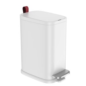 Cubo de basura pequeño para baño con tapa de cierre suave, cubo de basura de acero inoxidable con cubo interior extraíble, cubo de basura Peadl de 5 Cubo de basura pequeño para baño con tapa de cierre suave, cubo de basura de acero inoxidable con cubo interior extraíble, cubo de basura Peadl de 5