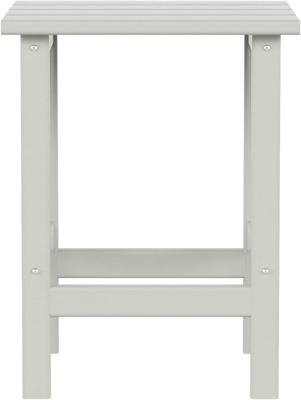 WestinTrends Mesa auxiliar para exteriores, para todo tipo de clima, de madera de polietileno Adirondack, mesa auxiliar cuadrada para piscina,