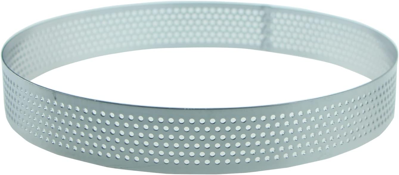 Anillo de tarta perforado redondo, 6.5″, acero inoxidable