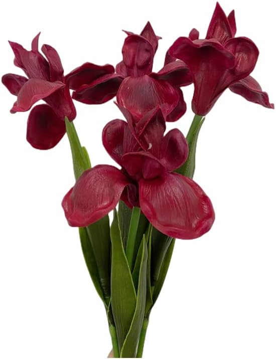4 flores artificiales de seda, ramo de flores, tallo largo de 18 pulgadas, flores falsas para arreglos de mesa, centro de mesa, fiesta en casa y