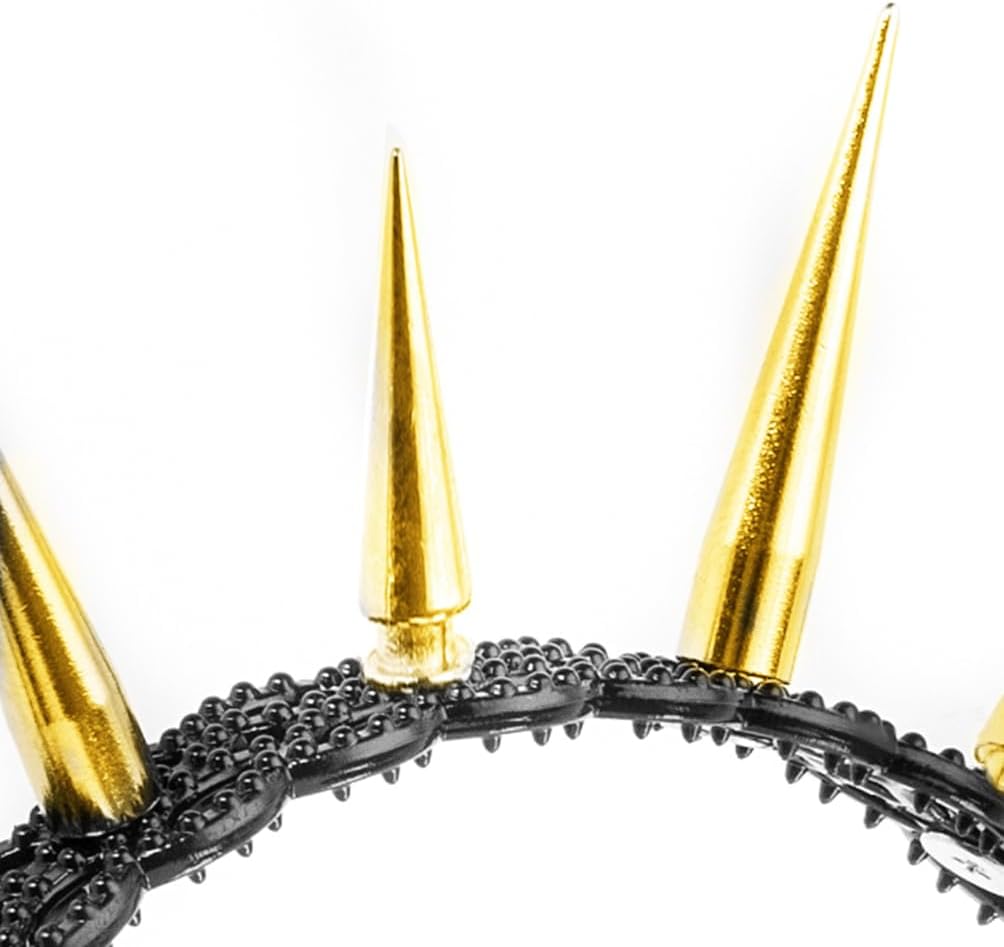 Diadema de diosa con corona de halo, tiaras de pico dorado, aro de metal dorado, accesorios de tocado de Mary para mujer, tocado con explosión de
