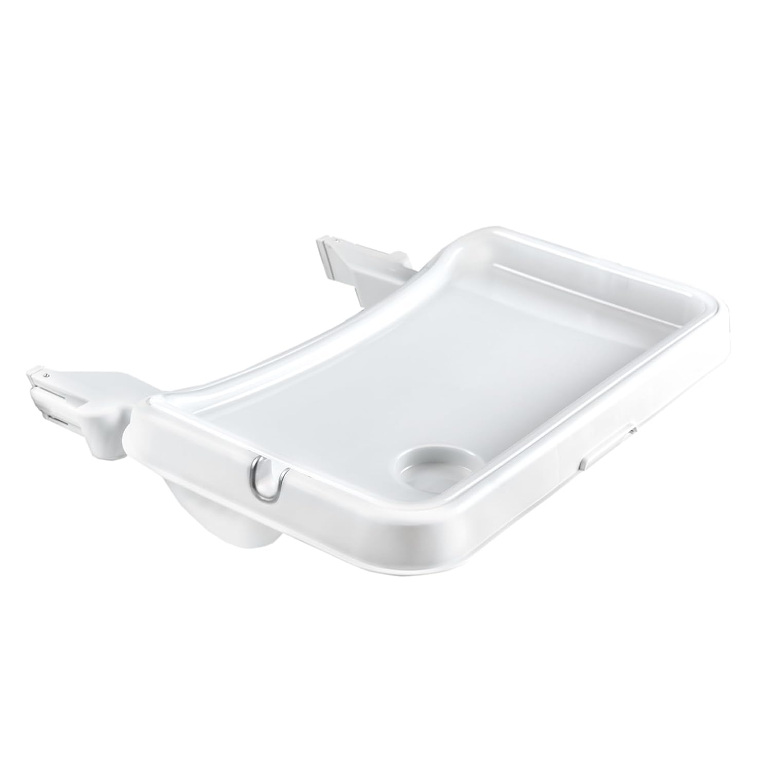 hauck Bandeja de comida para silla alta para silla alta alfa y beta con almohadilla de cojín, bandeja para silla de bebé con soporte para tazas,