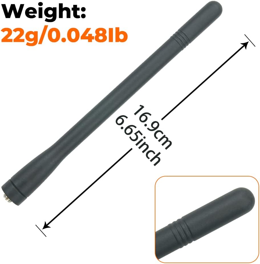 Kenwood KRA-27 Antena helicoidal VHF para Kenwood TK2140 TK2160 TK2170 TK2307 TK5210 antena de radio portátil VHF 2 unidades