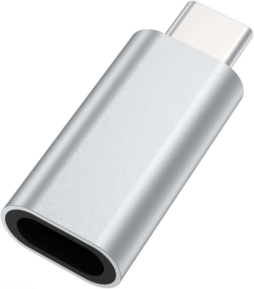 Adaptador Lightning a USB C, 1 paquete de adaptador de carga rápida PD para iPhone serie 15iPadMacBookSamsungGoogle y más dispositivos tipo C, no OTG