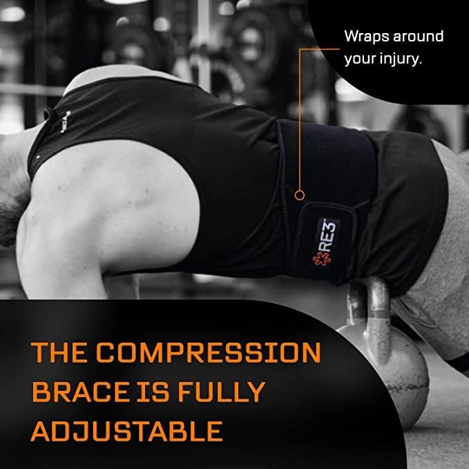 RE3 Paquete de compresión de hielo para espalda y pecho, envoltura eficaz de crioterapia para dolor de espalda y pecho, lumbar, nervio ciático,