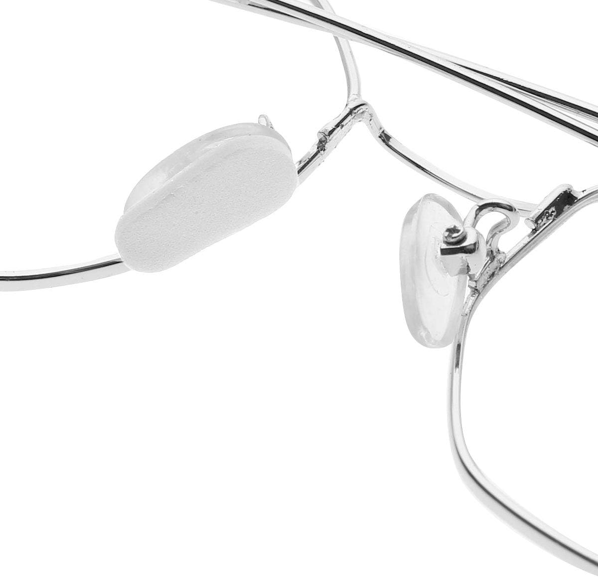 Freebily 12 pares de almohadillas de espuma EVA suave, autoadhesivas, antideslizantes, para lentes, lentes de sol, tipo D, blanco, talla única