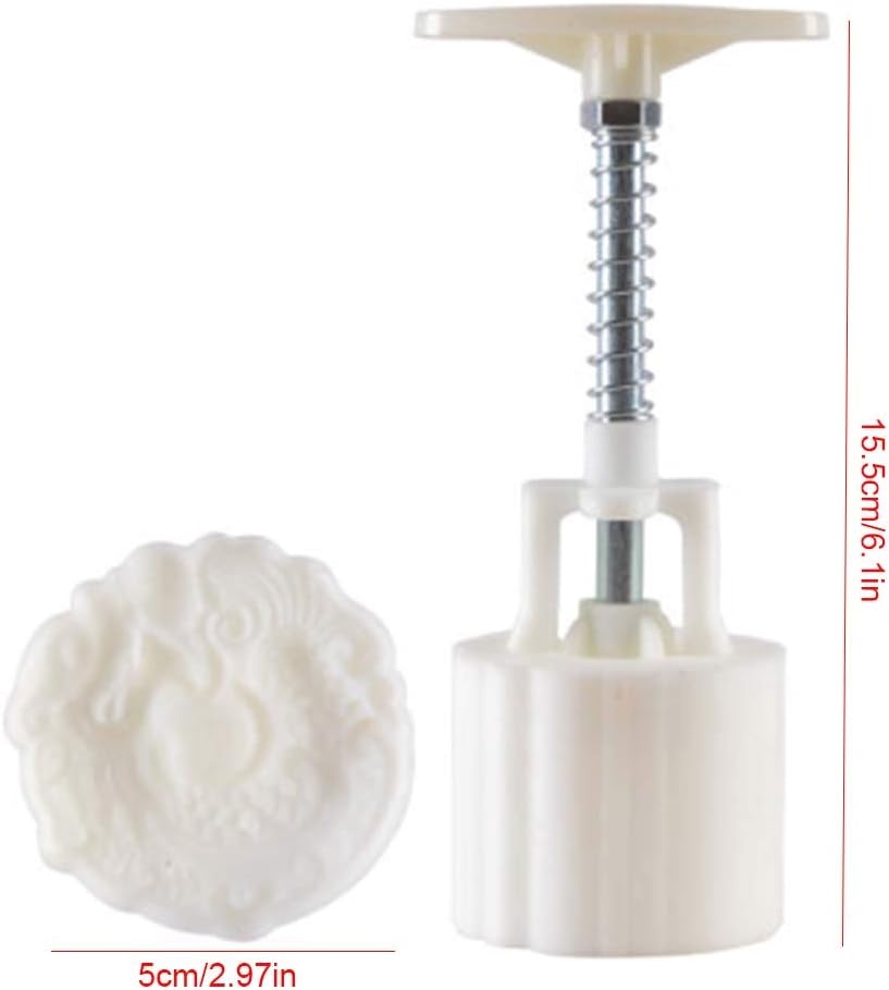 Molde de galletas de 1.76oz con diseño de dragón chino en 3D, para decoración de tartas de mediados de otoño