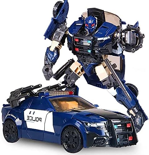 Optimus Prime Roadblock Police Car Robot H6001-5 Transformer Raptor Optimus Prime Autobots Transformación de película 7 Juguete Aleación Robot Anime