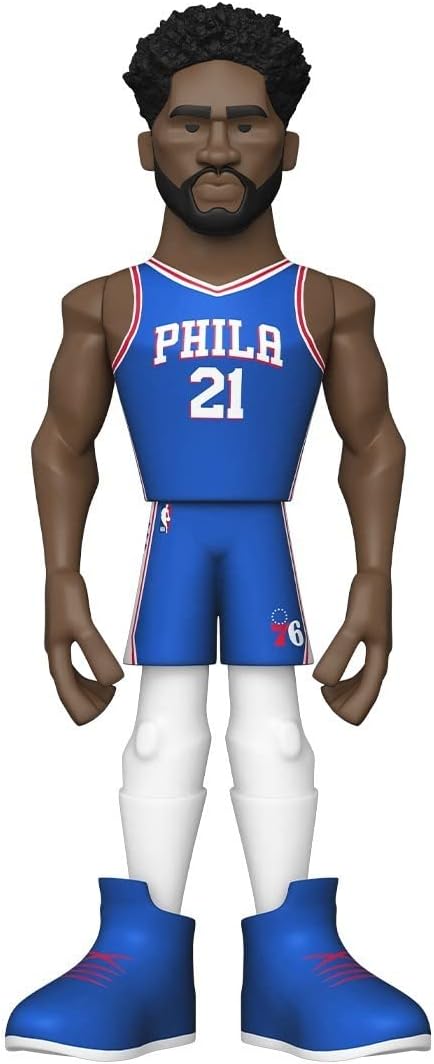 Funko Vinilo dorado NBA – Joel Embiid, Philadelphia 76ers, figura de vinilo premium de 12 pulgadas con Chase (los estilos pueden variar)