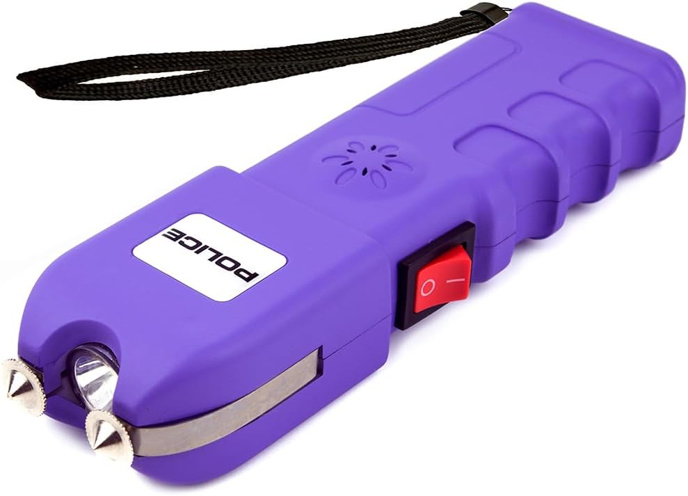 Police Stun Gun Burn Pepper Spray Combo Mujeres Hombres Autodefensa – 928 Morado